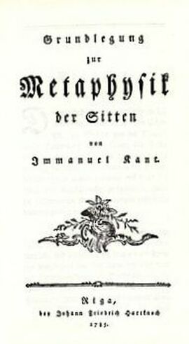 cover of Groundwork of the Metaphysics of Morals