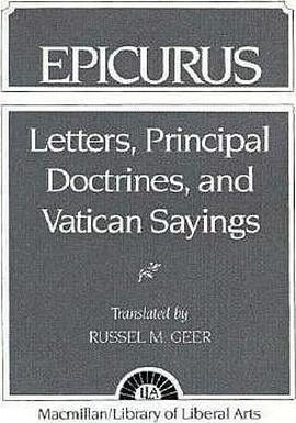 cover of Letters, Principal Doctrines, and Vatican Sayings